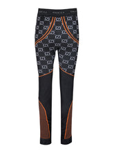 Gucci Black Polyamide All over Logo Leggings Pants